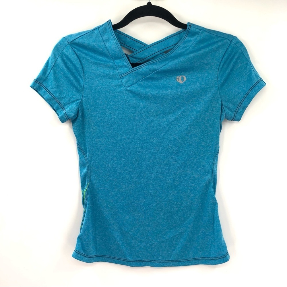 PEARL IZUMI Blue Active Top Short Sleeve Strappy Back S Women Triathlon Cycling